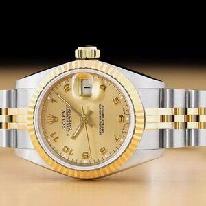 Sale! Ladies Rolex 18kt Yellow Datejust With Box